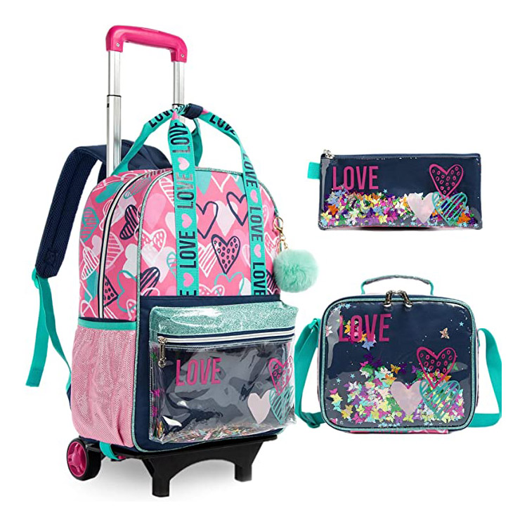 3-in-1-Trolley-Taschen-Set für Mädchen